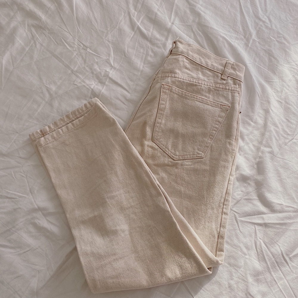 ASOS CREAM DENIM JEANS